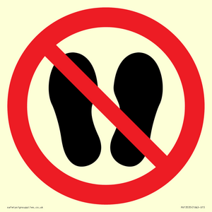 Do not step or stand here symbol only